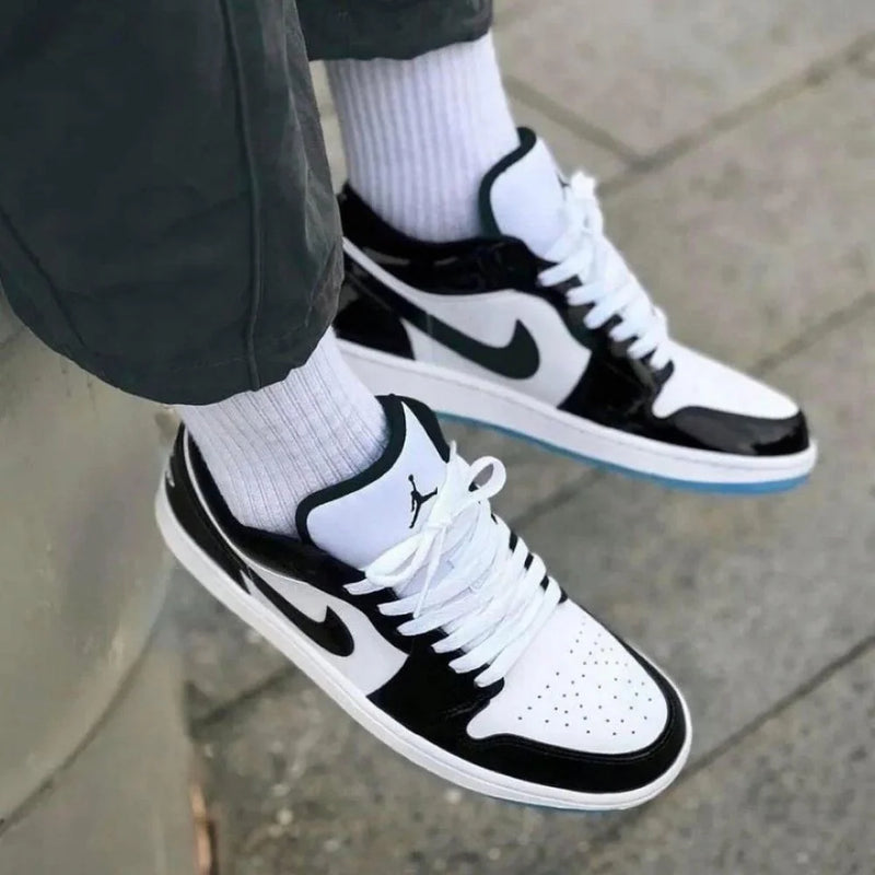 Air Jordan 1 Low Black White Patent Leather
