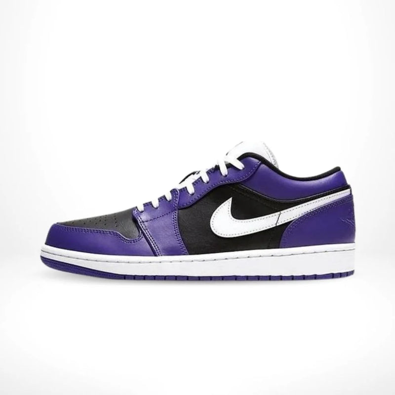 Air Jordan 1 Low Black Purple Leather