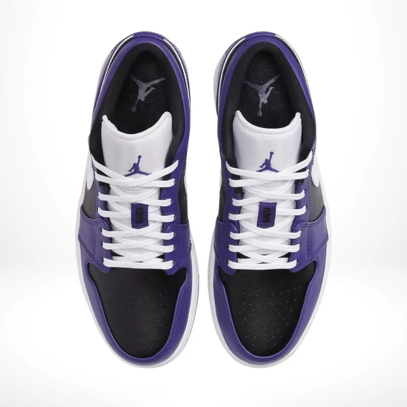 Air Jordan 1 Low Black Purple Leather