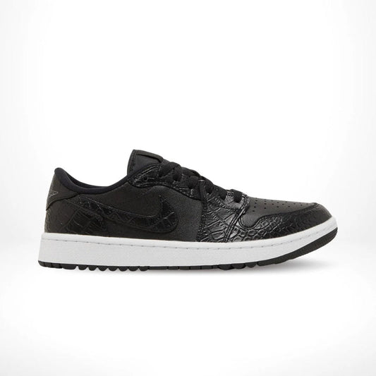 Air Jordan 1 Low Golf Black Croc Embossed Leather